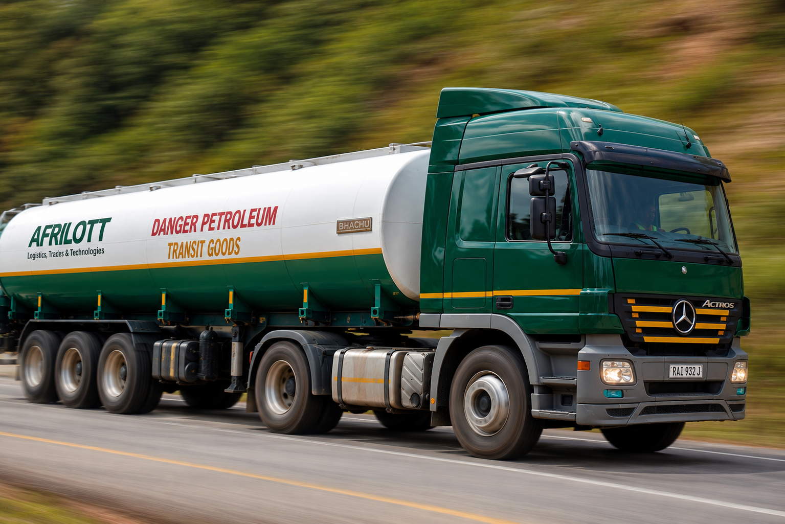 Freight truck on a highway